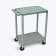 Luxor HE32-G Cart, Two Shelves, Foam Plastic, Gray, 24"W x 18"D x 33.5"H, (4) 4" Heavy Duty Casters (2 with Locking Brakes), Maximum Weight Capacity 400lbs (DROP SHIP ONLY)
