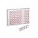 96W C8 Single-break MICROLON® 200 Strip Plate, PS, Medium Binding, 1x8 Break-Apart C-Bottom (Flat w/curved edge) Strips, Clear Wells w/Red Rim