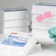 Globe Scientific Diamond™ White Glass Frosted Microscope Slides, 25 x 75 mm, Beveled Edges, Clipped Corners, Pink Frosted on One Side, 1440 Slides