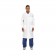 Lab Coat, Disposable, Traditional Collar, Knit Cuff, Knee Length, Snap Closure, Pockets, Blue, 2X-Large, 25/cs (Continental US Only)