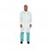 Lab Coat, SMS, Knit Collar/Cuffs, Snap Front, 3X-Large, White, 25/cs (Continental US Only)