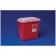 Container, 2 Gal, Red, Clear Lid, 10.1"H x 7¼"D x 8½"W, 20/cs (28 cs/plt) (020583) (Continental US Only)