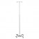 Blickman Industries 0528890000 IV Stand, 2 Hook, Twist Lock, 4 Leg, 21 1/4" Diameter Stainless Steel Low Center of Gravity Welded Base (DROP SHIP ONLY)