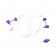 Bifurcated Extension Set with Safe Enteral Connections, 35", Purple, Latex-Free (LF), 50/cs (Continental US Only)