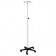 Blickman Industries 0539A02304 IV Stand, Washable Cart, 4 Hook Ram's Horn, 5 Leg Base On Unhooded Washable Casters (DROP SHIP ONLY)