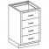 Blickman Industries 2012324000 Base Cabinet 24 1/8"W x 35 3/4"H x 22"D, (4) 1/4-1/2 Drawers (DROP SHIP ONLY)