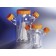 Corning 4500-36L 36L Corning® Reusable Glass Spinner Flask with 100 mm Flat Center Cap and 2 Angled Sidearms
