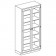 Blickman Industries 2030535000 High Cabinet 35"W x 84"H x 18"D, (5) Stainless Steel Adjustable Shelves, (1) Hinge Glass Door (DROP SHIP ONLY)