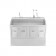 Blickman Industries 1339882PED Lodi Scrub Sink, (2) Place, Pedestal Mounted, Knee Action Control, Infrared Water Control, Eyewash, Digital Timer (DROP SHIP ONLY)