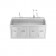 Blickman Industries 1339882WED Lodi Scrub Sink, (2) Place, Wall Mounted, Knee Action Control, Soap Dispenser, Infrared Water Control, Eyewash, Digital Timer (DROP SHIP ONLY)