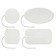 Axelgaard CFF204 ValuTrode Foam Electrode, White Foam Top, 2" x 4" Oval, 4/pk, 10 pk/bg, 1 bg/cs (090168)