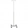 Blickman Industries 0561305000 IV Stand, Economy, 2 Hook, Twist Lock, 4 Leg, Painted Base (DROP SHIP ONLY)