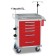 Detecto RC333369RED-L Loaded Detecto Rescue Series ER Medical Cart, 6 Red Drawers (DROP SHIP ONLY)