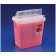 Sharps Container, Always-Open Lid, 5 Qt, Transparent Red, 11"H x 4¾"D x 10¾"W, 20/cs (15 cs/plt) (Continental US Only)