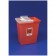 Container, 8 Gal Red, Hinged lid, 10/cs (18 cs/plt) (Continental US Only)