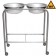 Blickman Industries 0727808166 Snyder Double Basin Solution Stand w/Basin, H-Brace (DROP SHIP ONLY)