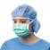 Surgical Mask, 3-Layer Spunbond Polypropolene/Filtered Media/Cellulose, Pleated, Film Anti-Fog, Tie-On, Green, 50/bx, 6 bx/cs (Continental US Only) (On Vendor Allocation - Availibility May Be Limited)