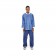 Lab Jacket, SMS, Disposable, Knit Collar, Snap Front, Pockets, 3X-Large, Ceil Blue, 10/pk, 10 pk/cs (Continental US Only)