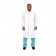Lab Coat, SMS, Disposable, Knit Collar, Knee Length, Snap Closure, Pockets, White, 2X-Large, 10/pk, 10 pk/cs (Continental US Only)