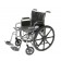 Wheelchair, 18" x 16", Removable Full Length Arm, Elevating Leg Rest, Chrome Finish, 300 lb Weight Capacity, 1/cs (Continental US Only)