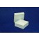Crystal Industries SB2CC-LP White 2" Cardboard Box with Low Profile Lid, no drain holes