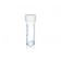 Sample Container 25x90mm,  30mL, CON/SKRT BOT, w/ plain label, PS
