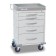 Detecto RC33669WHT Detecto Rescue Series General Purpose Medical Cart, 5 White Drawers (DROP SHIP ONLY)