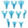 Dukal Corporation UTA-7215 BLU-TRAY Impression Trays, Perforated, Small Upper #5, 12/bg