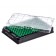 Rack with 96 green-capped 300µl Cryo.s, Datamatrix barcode (generic 2D sequence), sterile