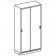 Blickman Industries 2030535180 High Cabinet 35"W x 84"H x 18"D, (5) Stainless Steel Adjustable Shelves, Sliding Solid Doors (DROP SHIP ONLY)