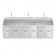 Blickman Industries 1339883W00 Lodi Scrub Sink, (3) Place, Wall Mounted, Knee Action Control, Soap Dispenser, Infrared Water Control (DROP SHIP ONLY)