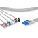 Cables and Sensors LPA5-90P0 ECG Leadwire, 5 Leads Pinch/Grabber, Philips Compatible w/ OEM: 989803125841, LDW-05BK-MXAS-0000, LDW-05BK-29AS-0000, LDW-05BK-51AS-0000, LW-3090SMX/5A, M1973A, M1968A, 989803125841 (DROP SHIP ONLY) (Freight Terms are Prepaid 