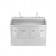Blickman Industries 1339882P00 Lodi Scrub Sink, (2) Place, Pedestal Mounted, Knee Action Control, Infrared Water Control (DROP SHIP ONLY)