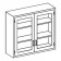Blickman Industries 2020335000 Wall Cabinet 35"W x 30"H x 13"D, (2) Stainless Steel Adjustable Shelves, Hinge Glass Door (DROP SHIP ONLY)