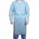 TIDI Products, LLC 8575 Gown, Polyethylene, Closed Loop Neck, Open Back, Thumb-Loop Cuffs, Universal Size, Blue, 15/bx, 5 bx/cs