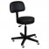 Blickman Industries 1041210325 Pneumatic Exam Stool, Black, (5) Leg, Black Composite Base, Backrest (DROP SHIP ONLY)