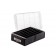 48-way Datamatrix RACK for 1 & 2 mL Cryo.s, PP, Black w/Natural Low Lid, pre-barcoded