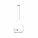 KIMBLE® 28012-1000 KIMAX® Serialized and Certified Volumetric Flask, Class A, with Snap Cap, 1000 mL