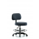 VMBST-RG-T0-CF-RC ECom Vinyl Office Stool with Back for Medium Bench Height, Chrome Foot Ring, Casters, No Seat Tilt, No Arms