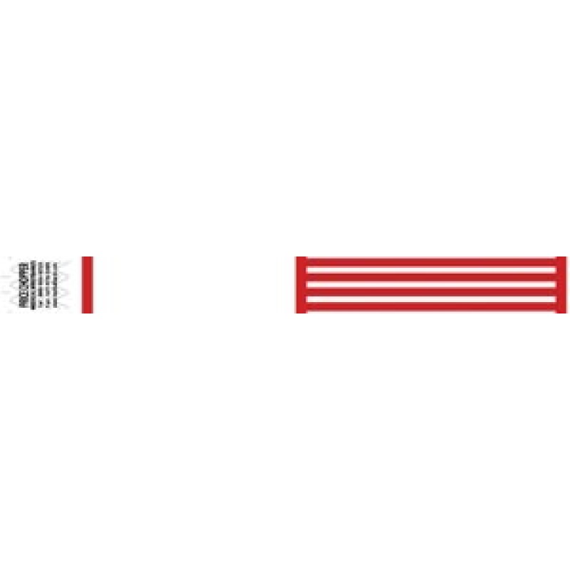 Medical ID Solutions 2004 Wristband, Tyvek, 1", Red, 1000/bx
