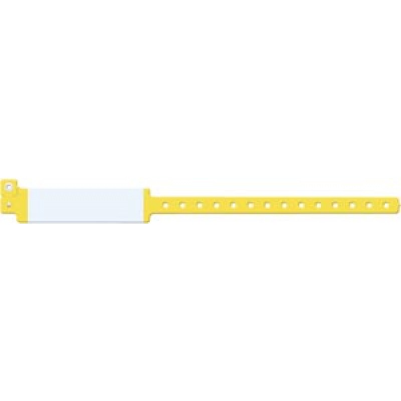 Medical ID Solutions 226 Wristband, Adult, Imprinter Vinyl, Yellow, 500/bx