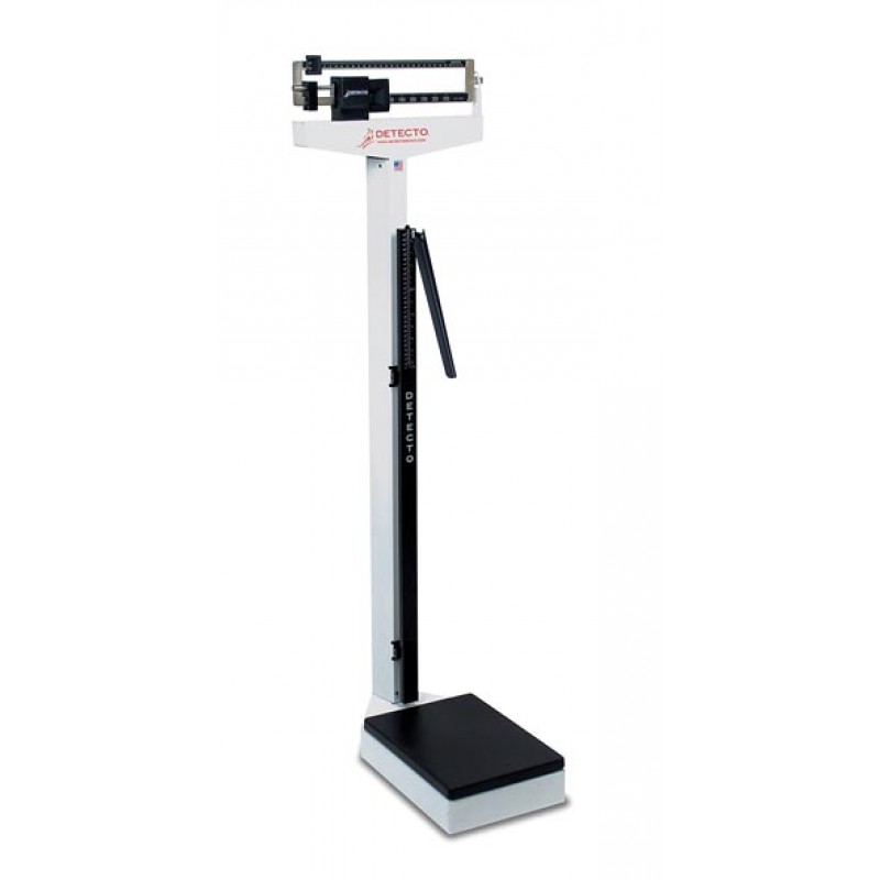Detecto 439S Physician's Scale, Stainless Steel, Weigh Beam, 400 lb X 4 Oz, Height Rod (DROP SHIP ONLY)
