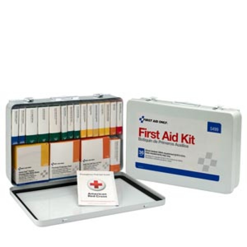 First Aid Only/Acme United Corporation 5499 First Aid Kit, 36 Unit, w/ BBP and CPR, Metal Case  (DROP SHIP ONLY - $150 Minimum Order)