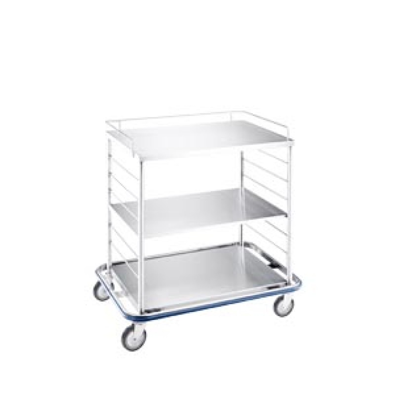 Blickman Industries 2410396000 Open Case Cart 42"W x 40 3/4"H x 29"D, (2) Adjustable Stainless Steel Solid Shelves (DROP SHIP ONLY)