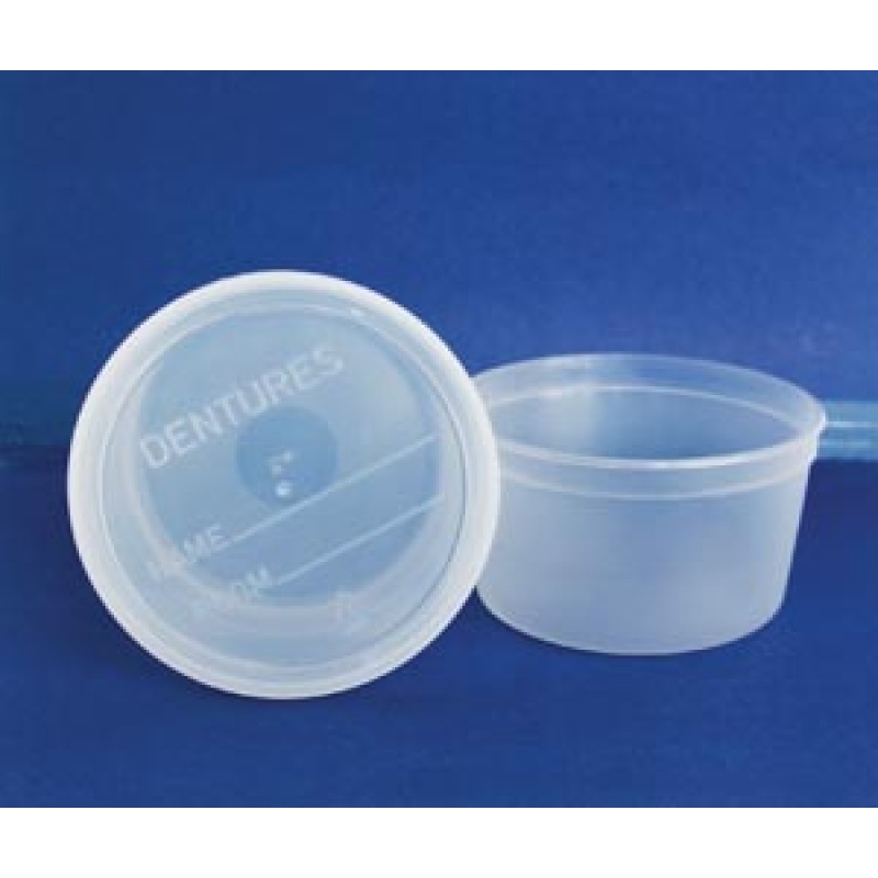 GMAX Industries, Inc. GP75006 Denture Cup, with Lid, Turquoise, 25/slv, 10 slv/cs (24 cs/plt)