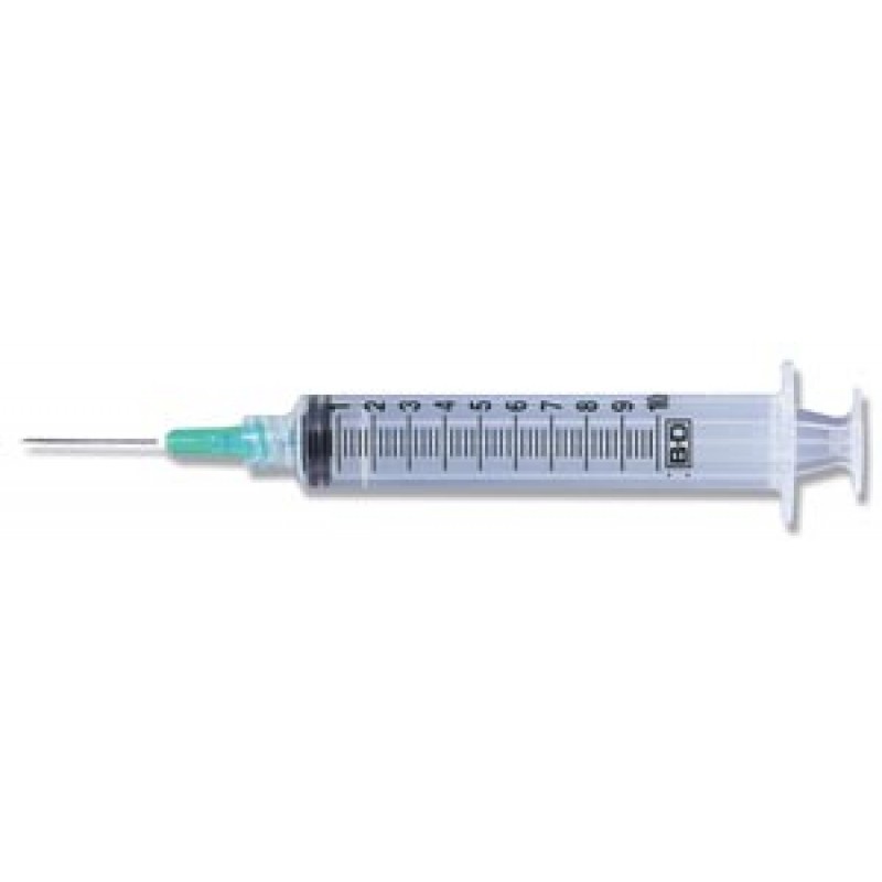 BD 309643 Syringe/ Needle Combination, 10mL , Luer-Lok Tip, 21G x 1½", 100/bx, 4 bx/cs (Continental US Only) (Drop Ship Requires Pre-Approval)