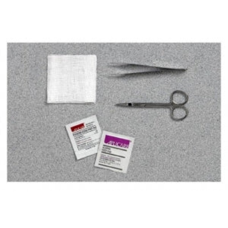 Suture Removal Tray, Includes: 4.5" Straight Iris Scissors with Tip Protector; 4.75" Serrated Adson Forceps, 50/cs (Continental US Only)