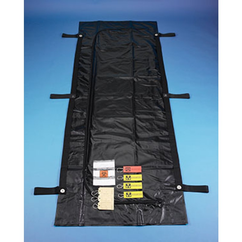 Busse Hospital Disposables, Inc. 920 Disaster Bag, Black, with 6 Handles, 34" x 96", 5/cs