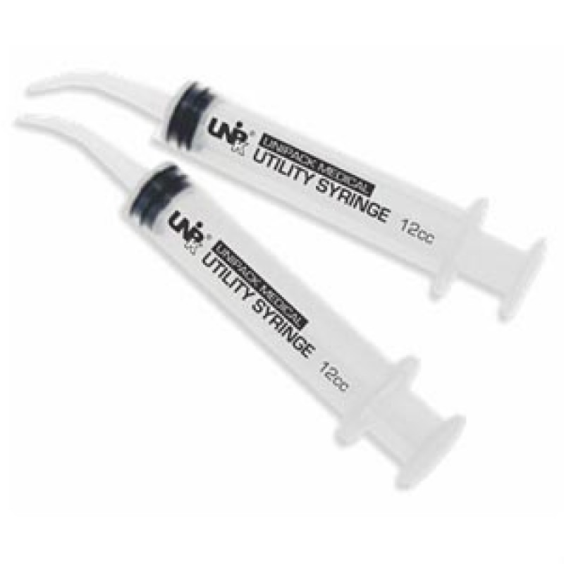 Dukal Corporation URS-55112 Utility Syringes, Curved, 12cc, 50/bx, 10 bx/cs