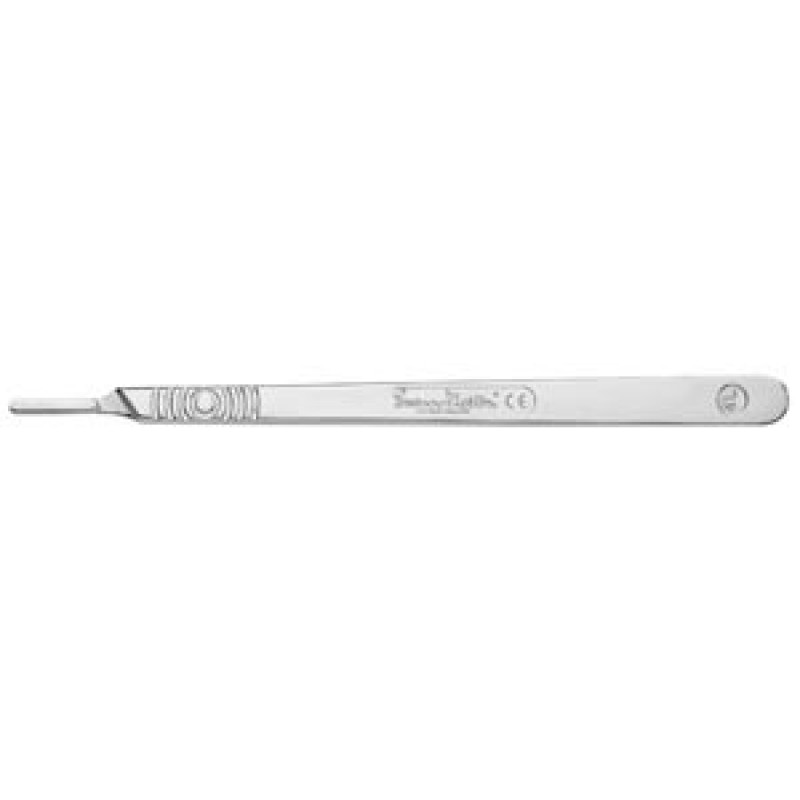 Cincinnati Surgical Company 074L Surgical Handle, Stainless Steel, Fits Blades 18-27, Size 4, Long (DROP SHIP ONLY)